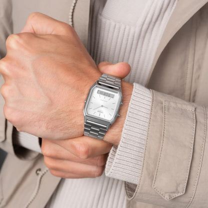 CASIO Vintage 38-mm-Uhr – Wasserdicht | Transferierter Stahl