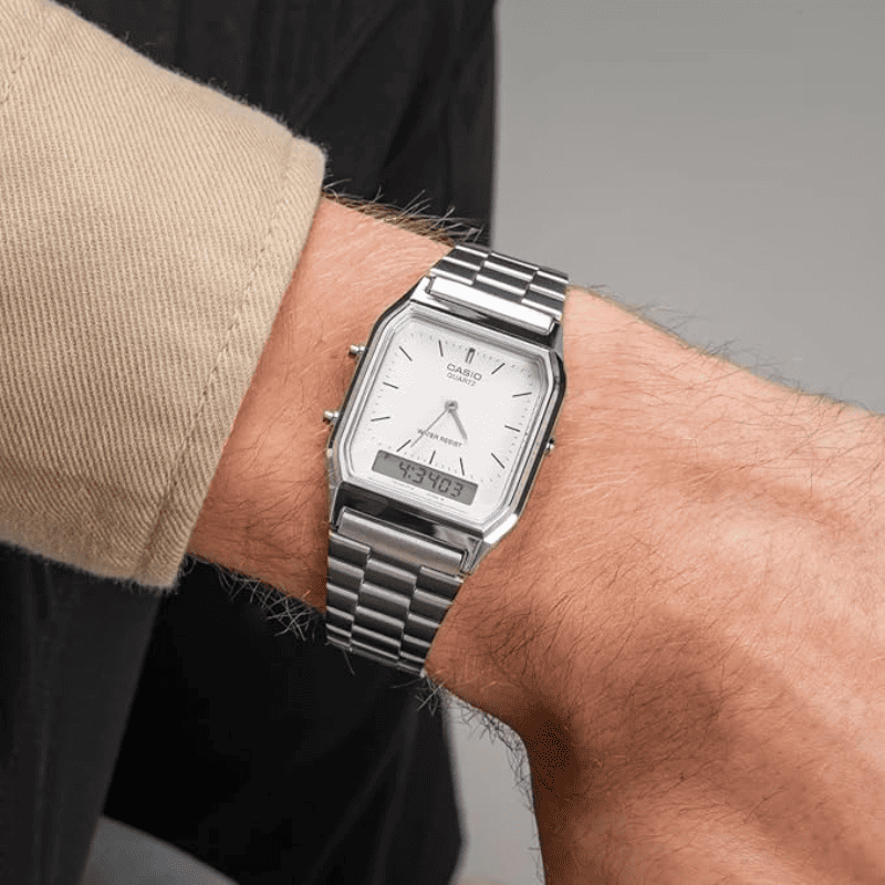 CASIO Vintage 38-mm-Uhr – Wasserdicht | Transferierter Stahl