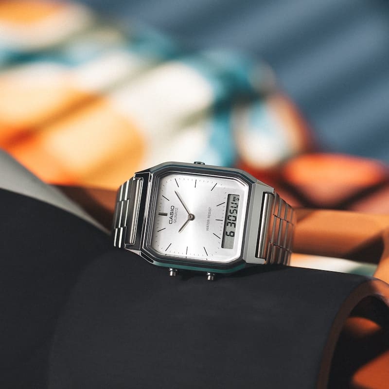 CASIO Vintage 38-mm-Uhr – Wasserdicht | Transferierter Stahl