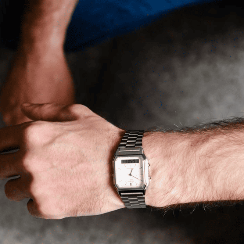 CASIO Vintage 38-mm-Uhr – Wasserdicht | Transferierter Stahl