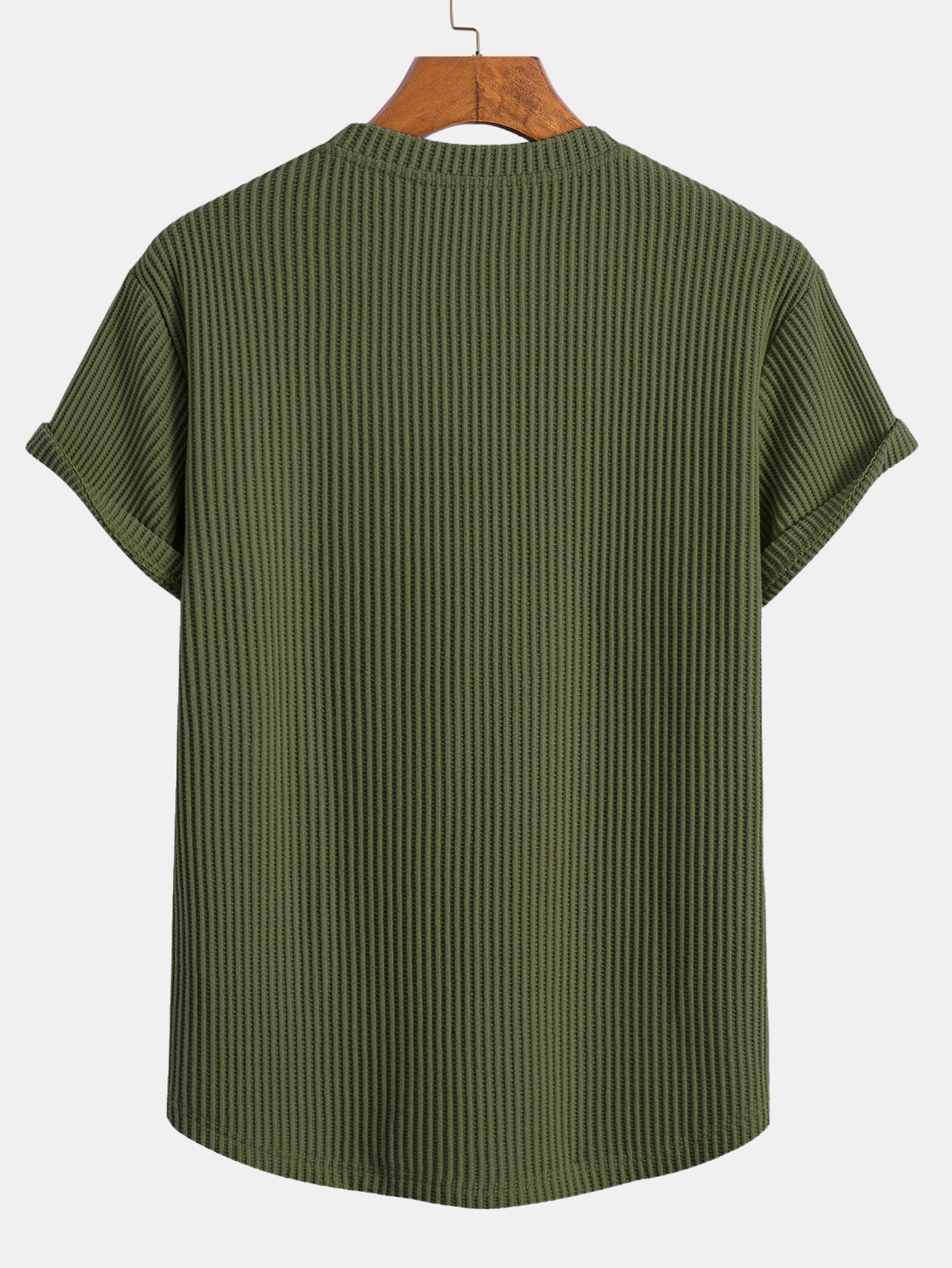 Waffle Knit Arc Hem Tee