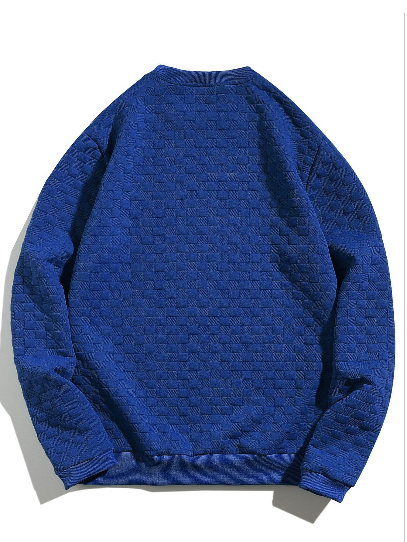 Jacquard Sweatshirt with Checkerboard Design