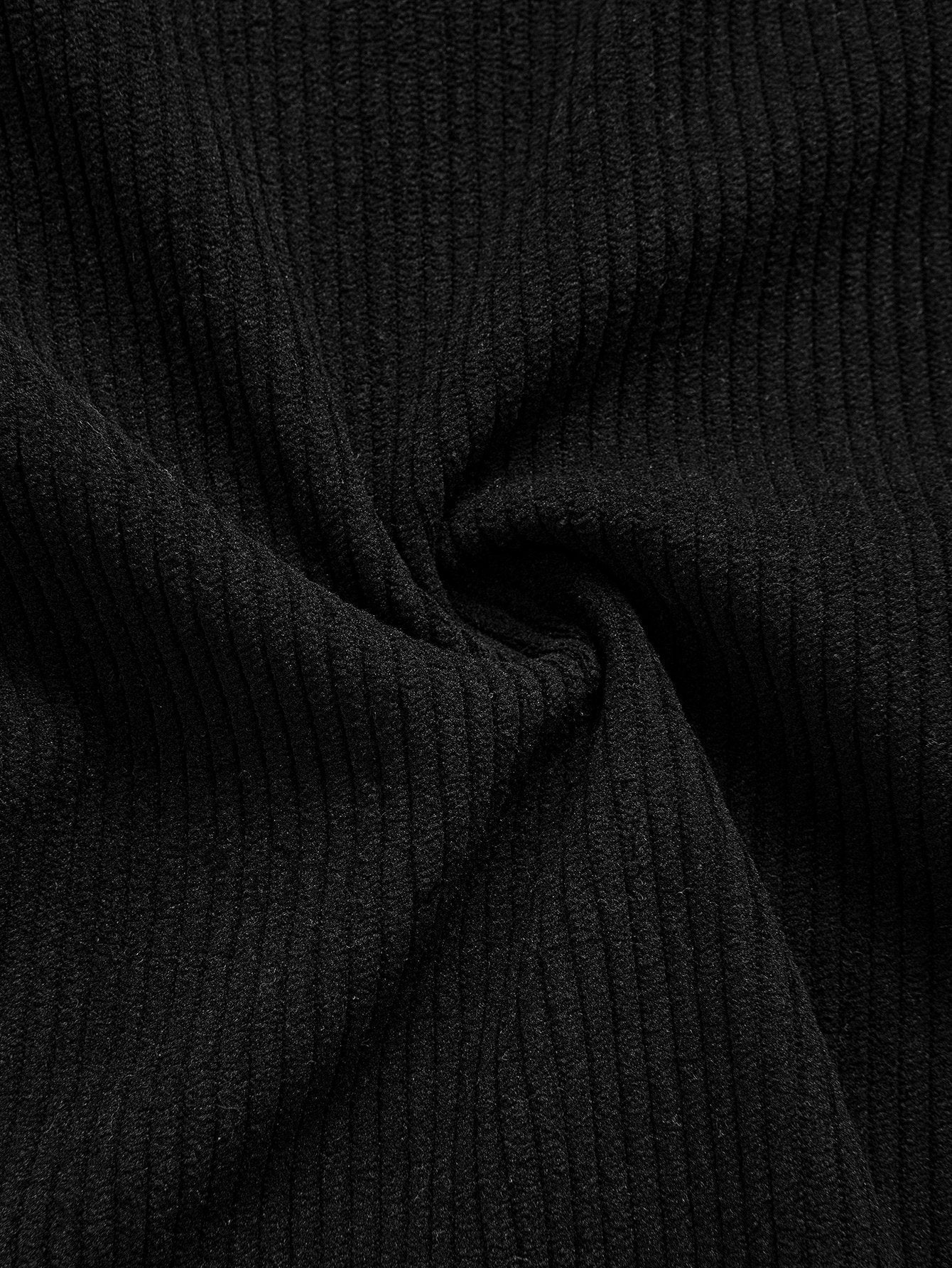 Relaxed Fit Ethnic Geometric Corduroy Patchwork Shirt - Unique Random Pattern Design