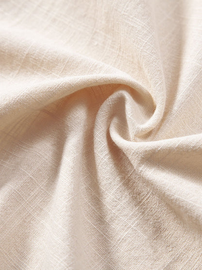 Geometric Patterned Linen-Style Shirt