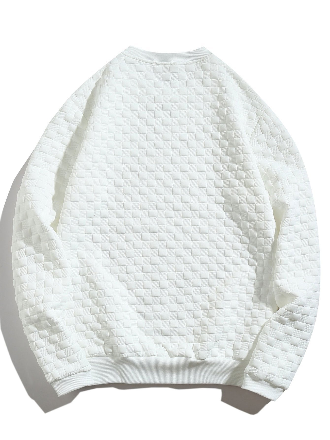 Jacquard Sweatshirt with Checkerboard Design