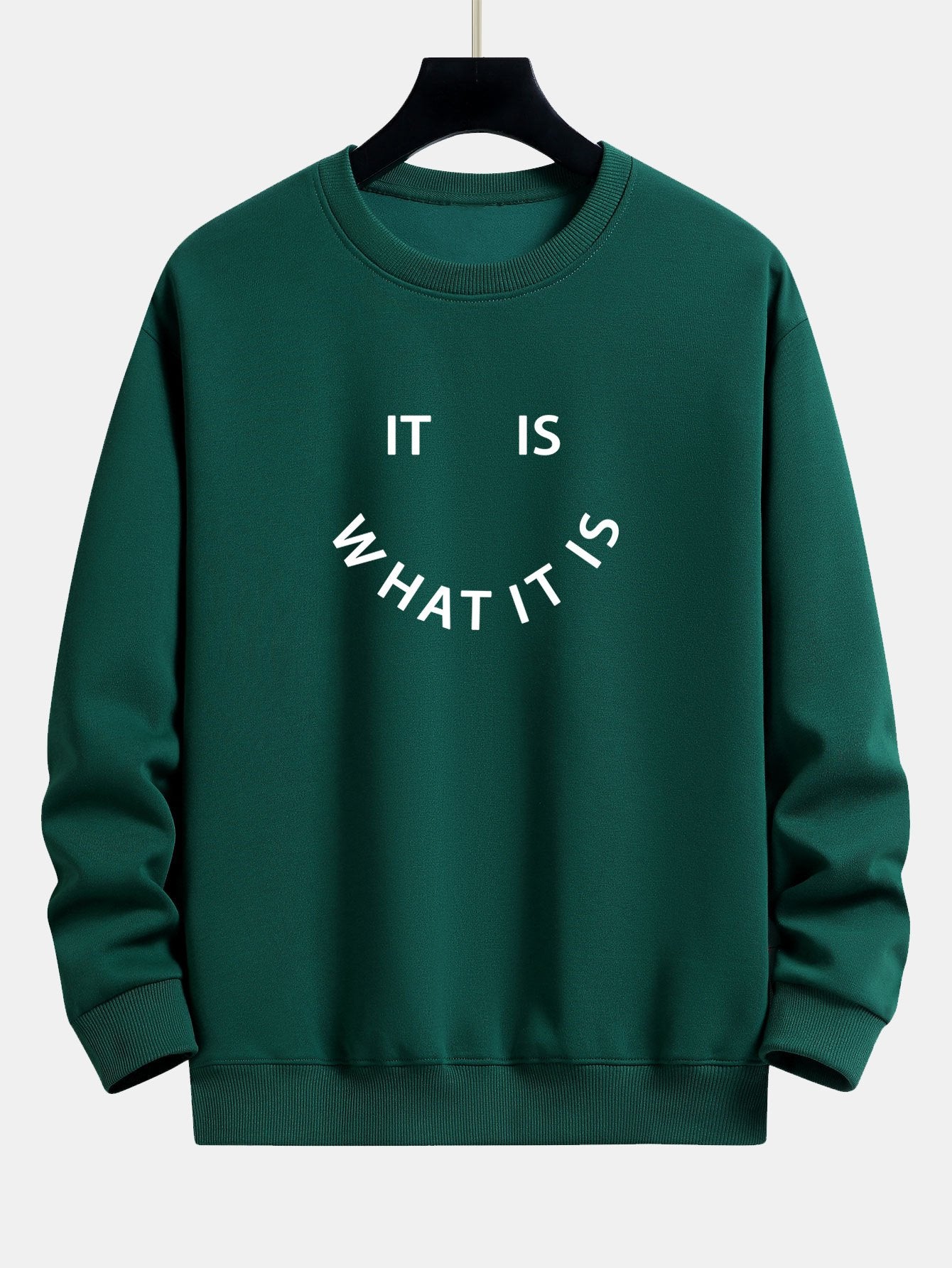 It Is What It Is Graphic Relaxed Fit Sweatshirt