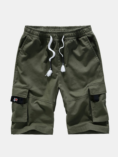 Chino Cargo Shorts with Adjustable Drawstring