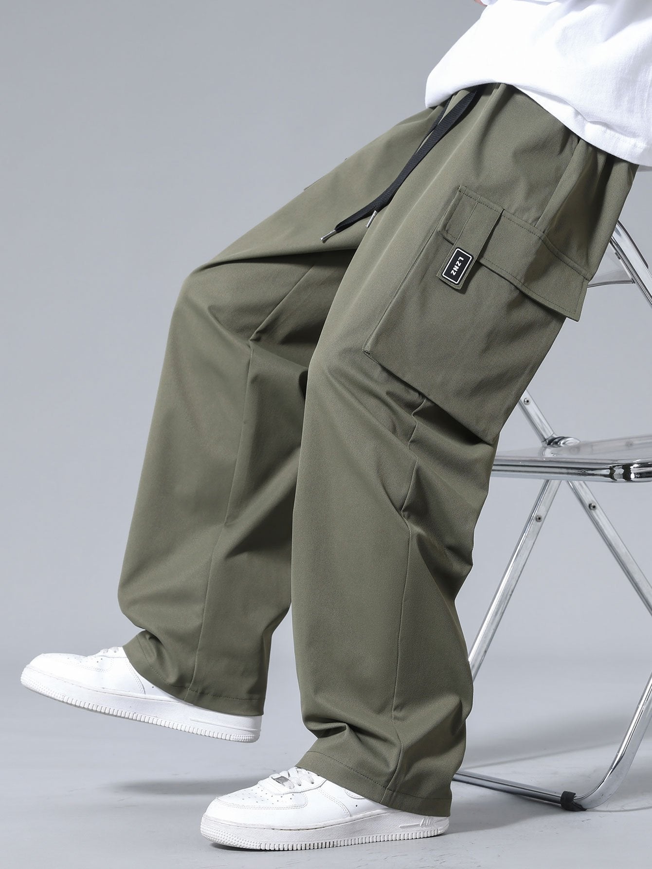 Adjustable Waist Cargo Trousers