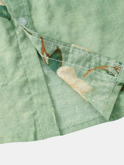 Floral Patterned Button-Up Shirt