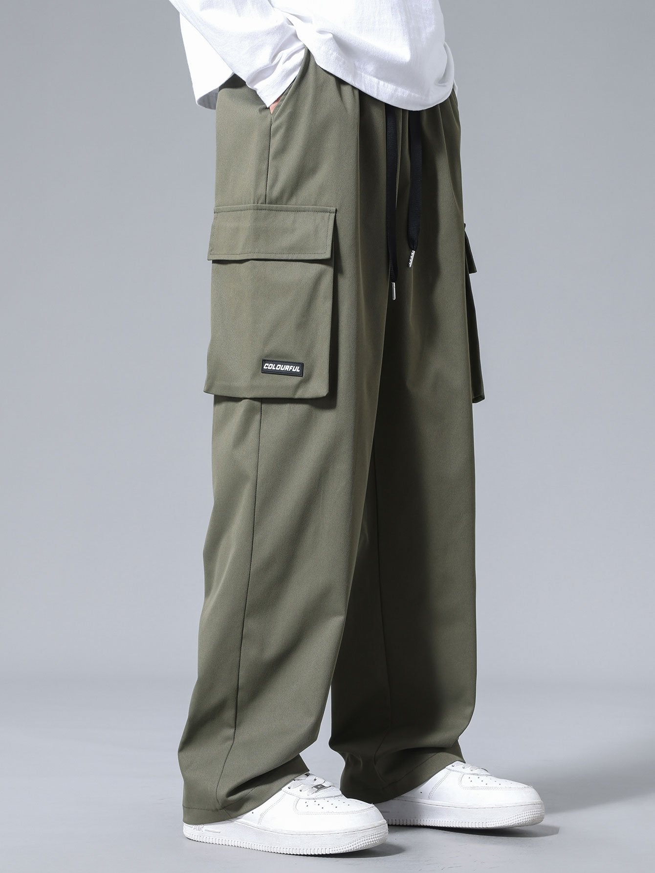 Adjustable Waist Cargo Trousers