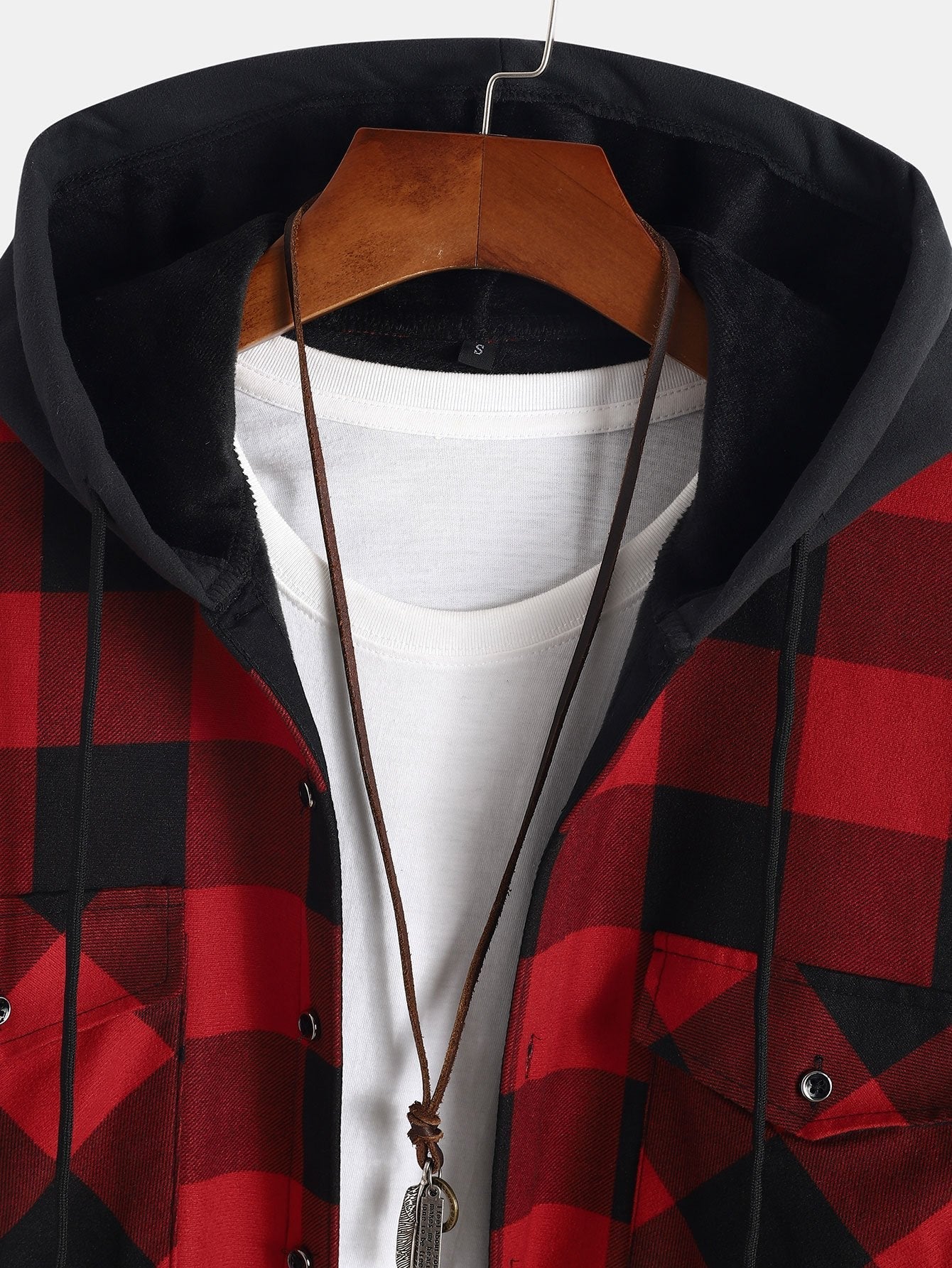 Fleece-Lined Hooded Flannel Shirt