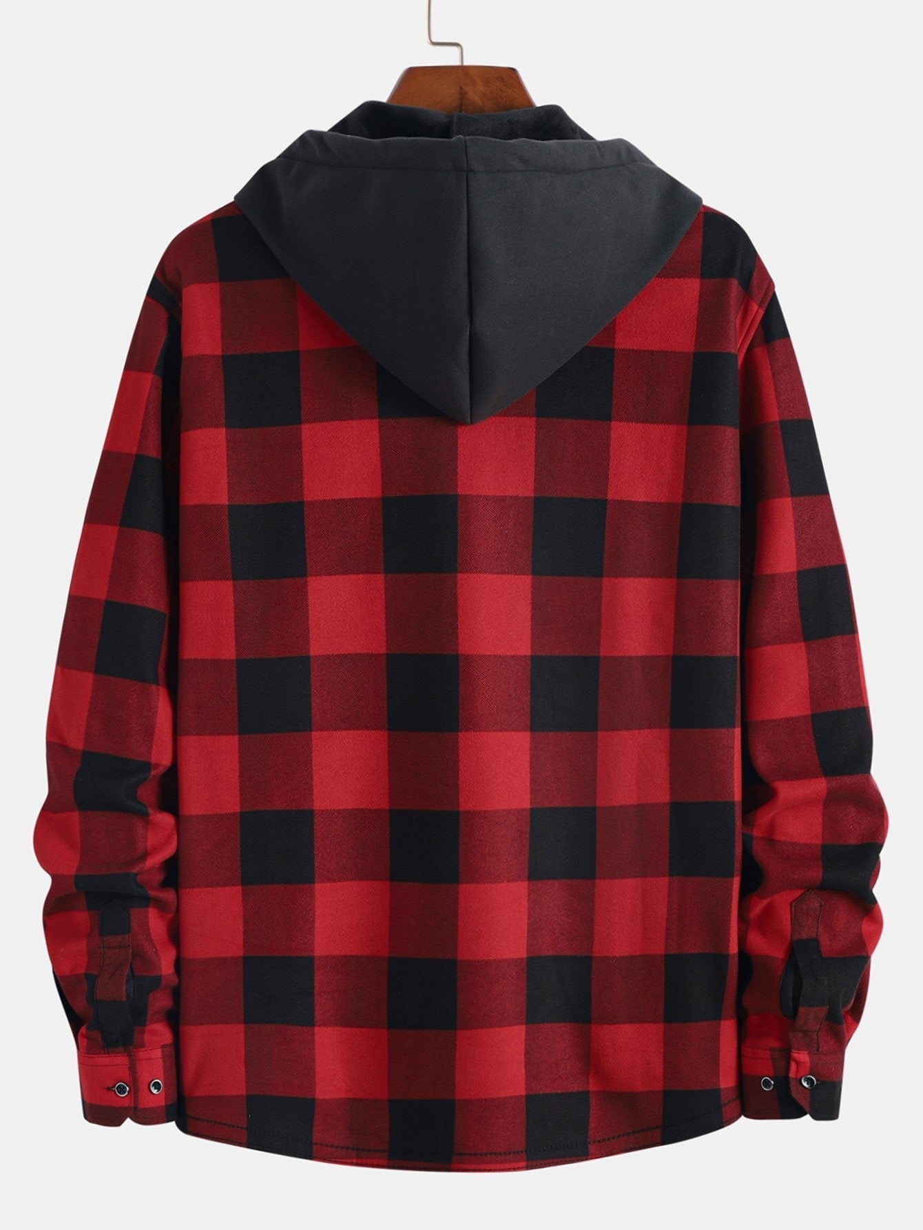Fleece-Lined Hooded Flannel Shirt