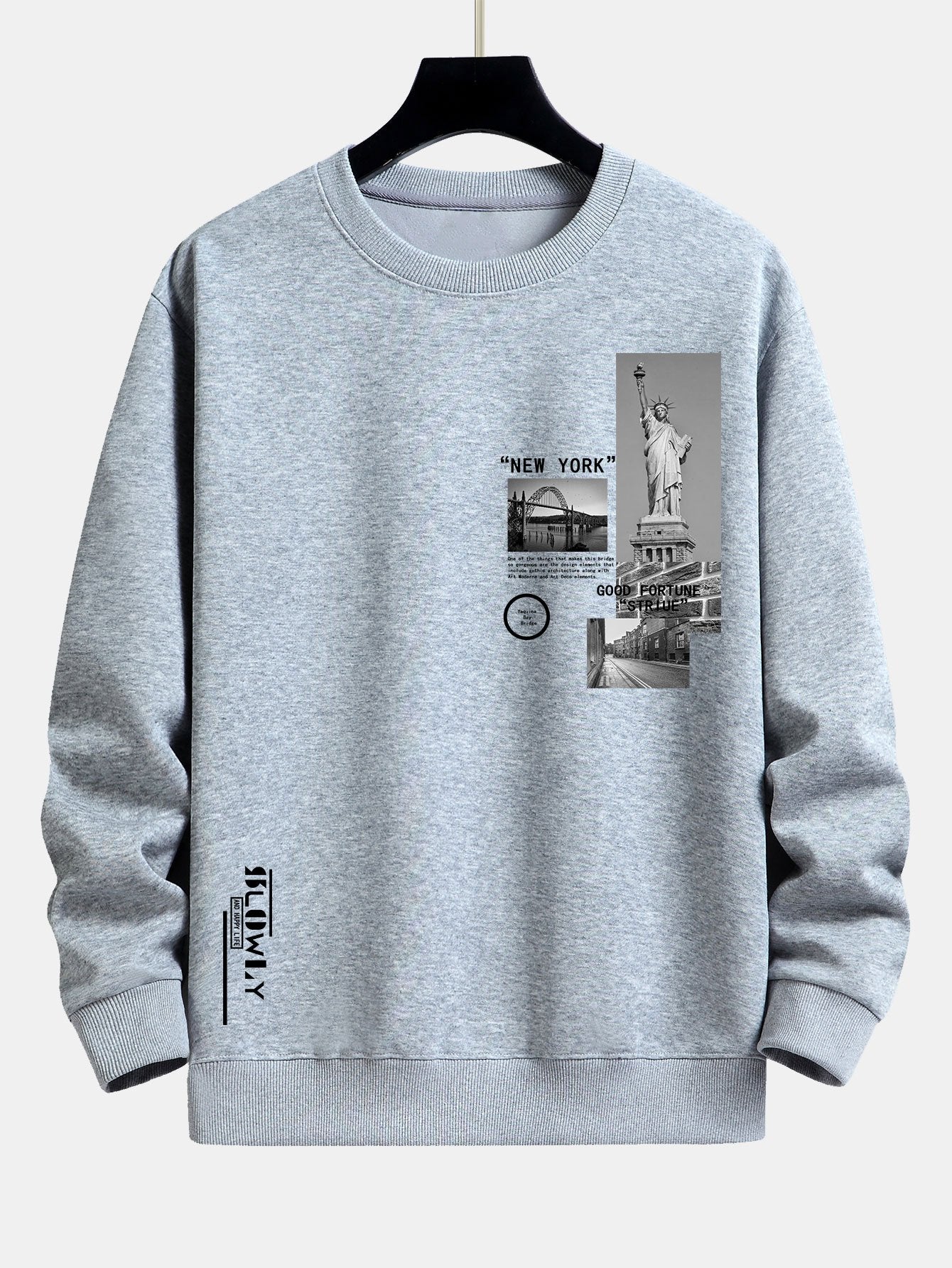 Relaxed Fit Sweatshirt Featuring New York Architecture Print