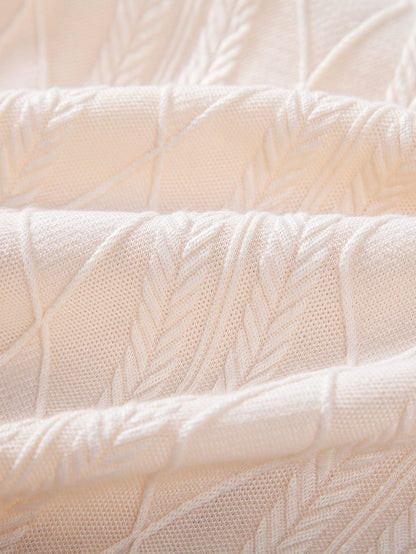 Geometric Rhombus Jacquard Knit Cuban Shirt