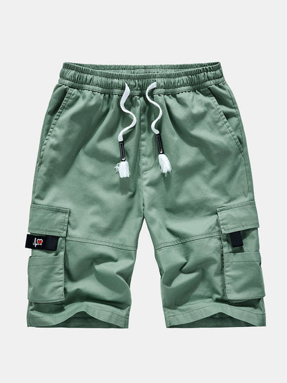 Chino Cargo Shorts with Adjustable Drawstring