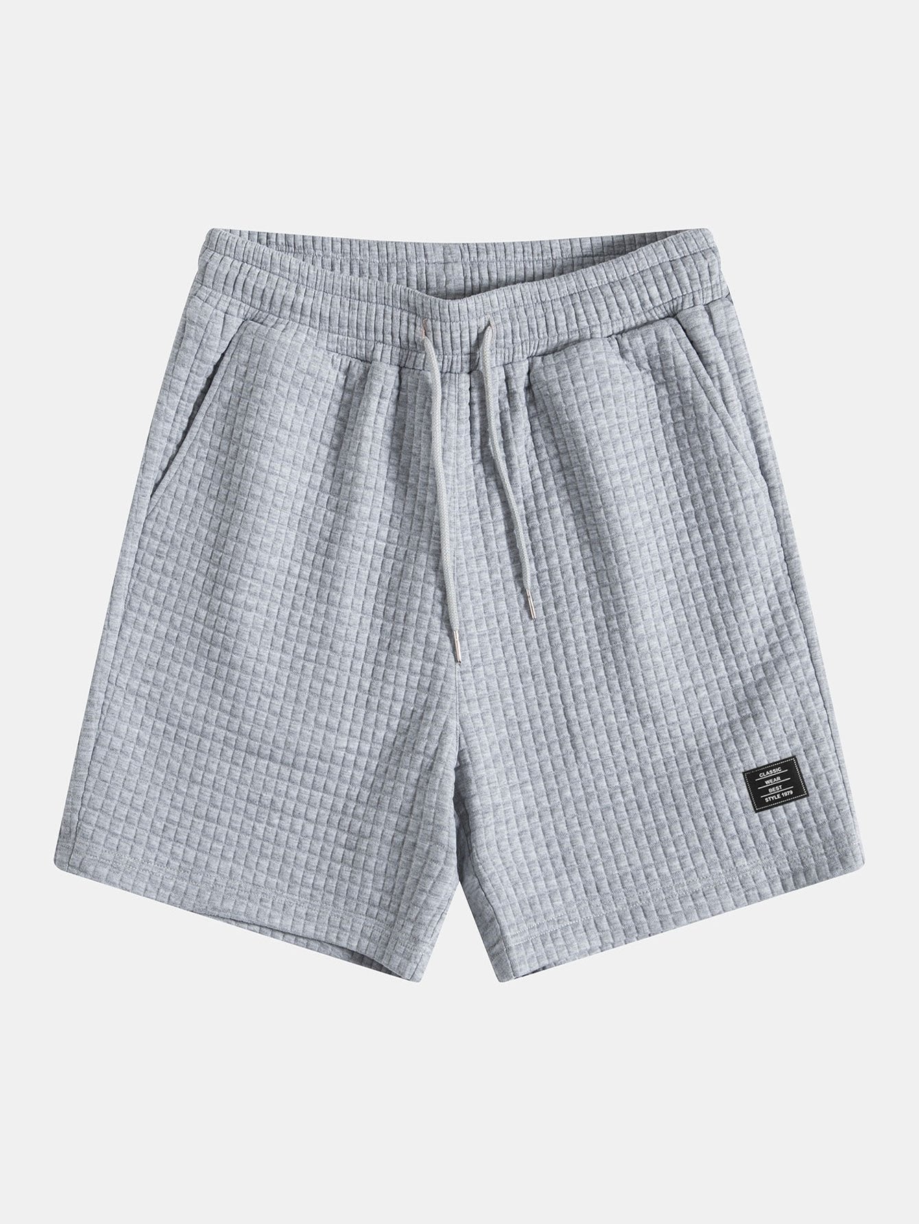 Drawstring Waffle Knit Shorts