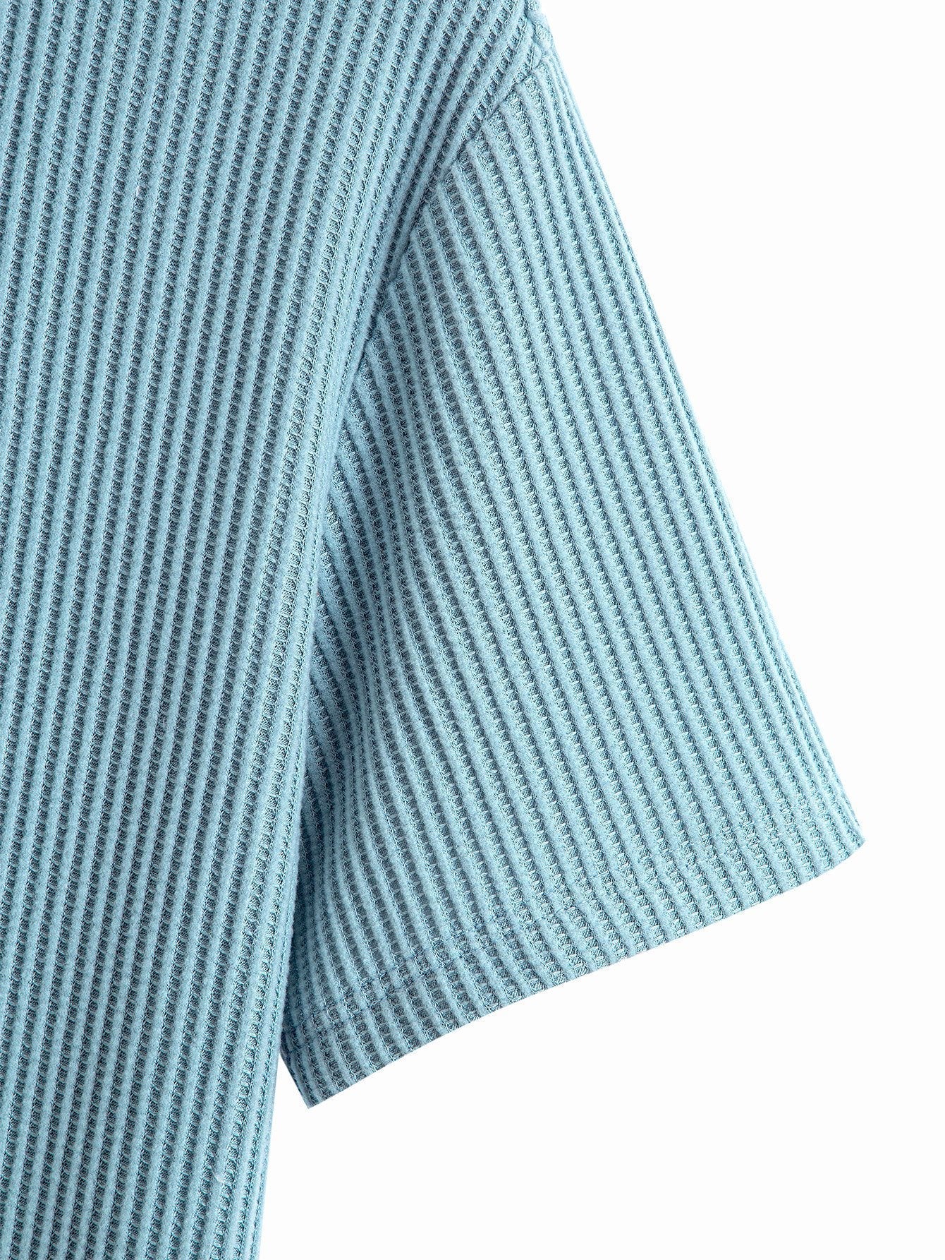 Waffle Knit Arc Hem Tee