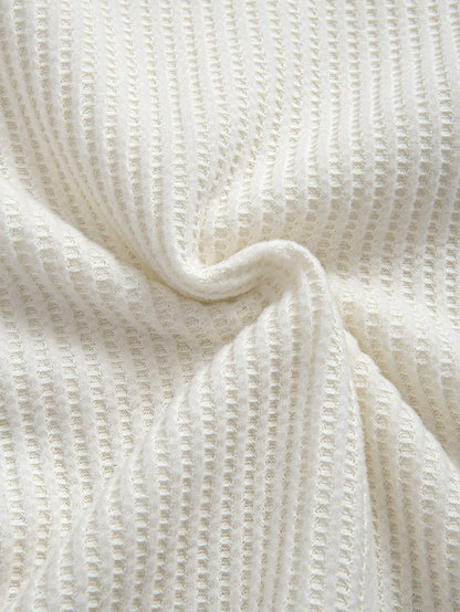 Waffle Knit Arc Hem Tee