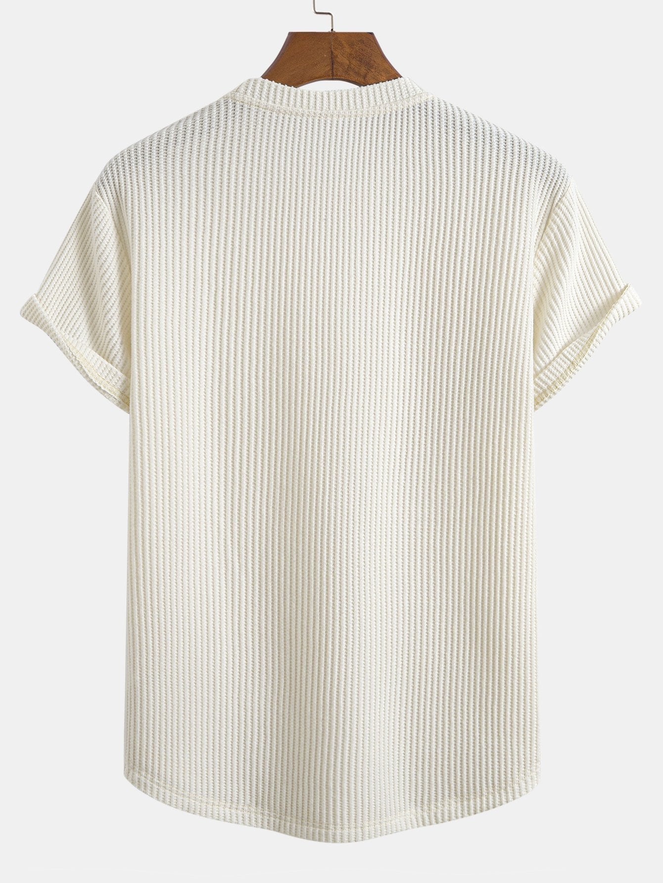 Waffle Knit Arc Hem Tee