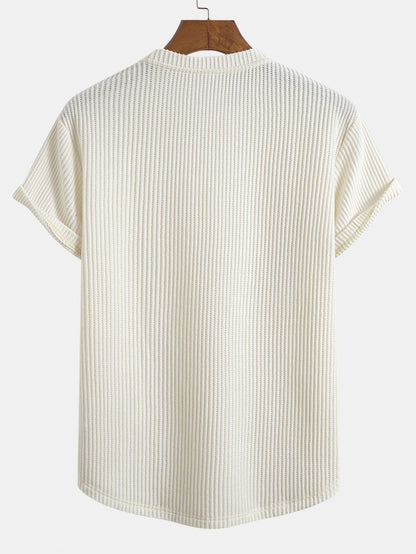 Waffle Knit Arc Hem Tee
