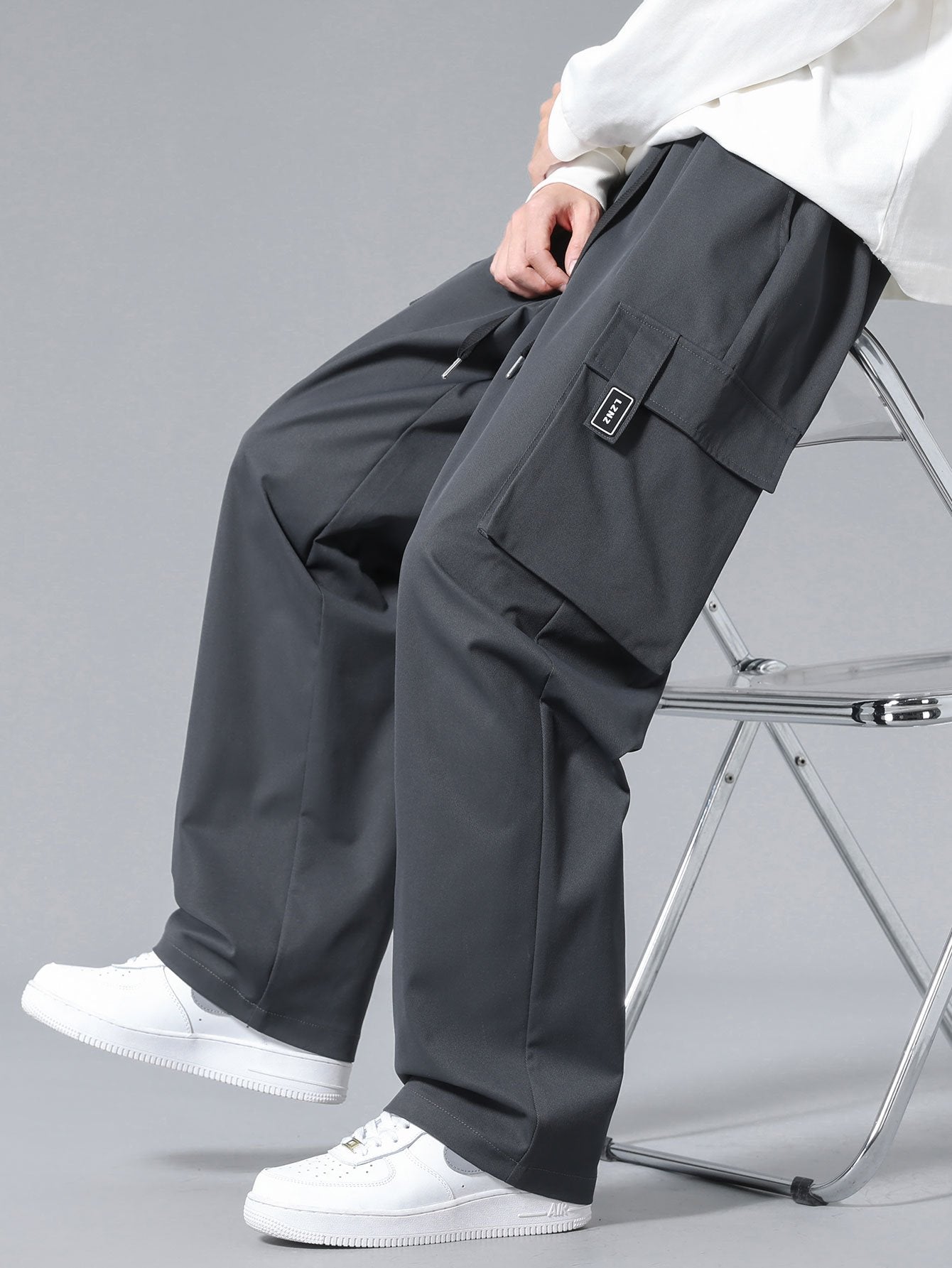 Adjustable Waist Cargo Trousers