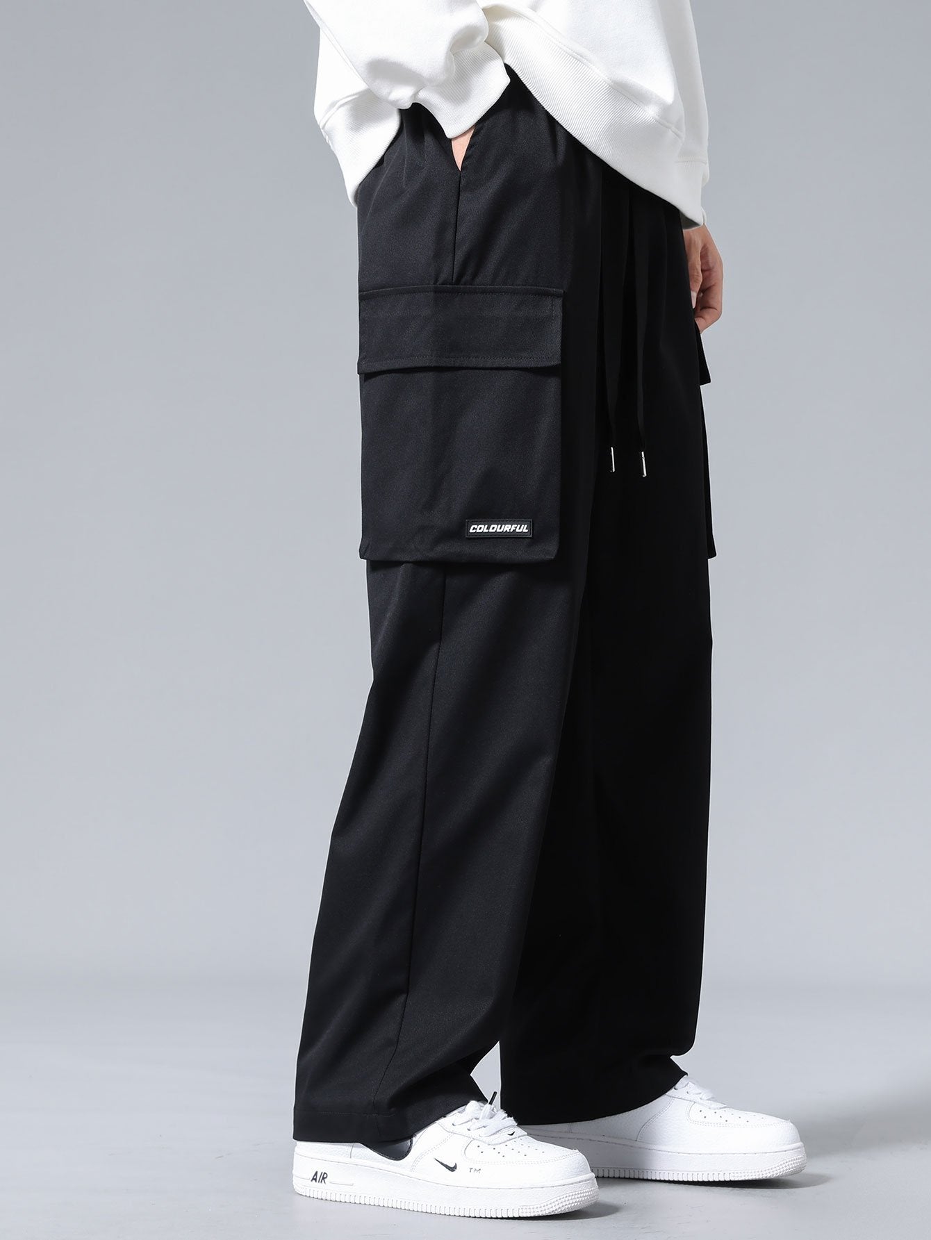 Adjustable Waist Cargo Trousers
