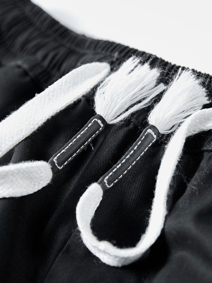 Chino Cargo Shorts with Adjustable Drawstring