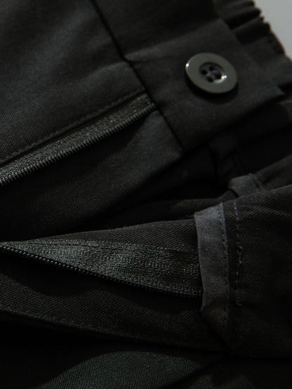 Comfortable Elastic Waist Straight-Leg Pants