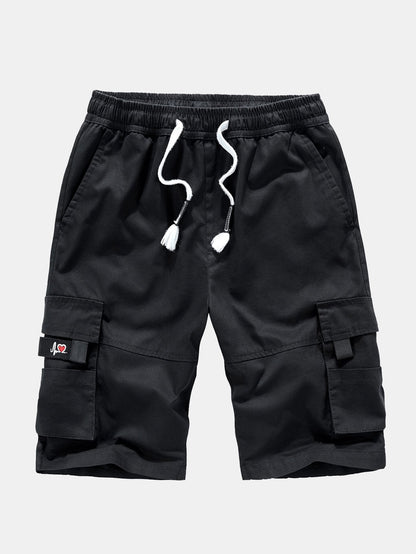 Chino Cargo Shorts with Adjustable Drawstring