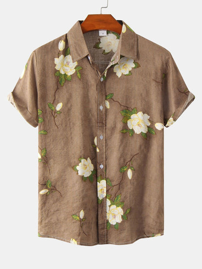 Floral Patterned Button-Up Shirt