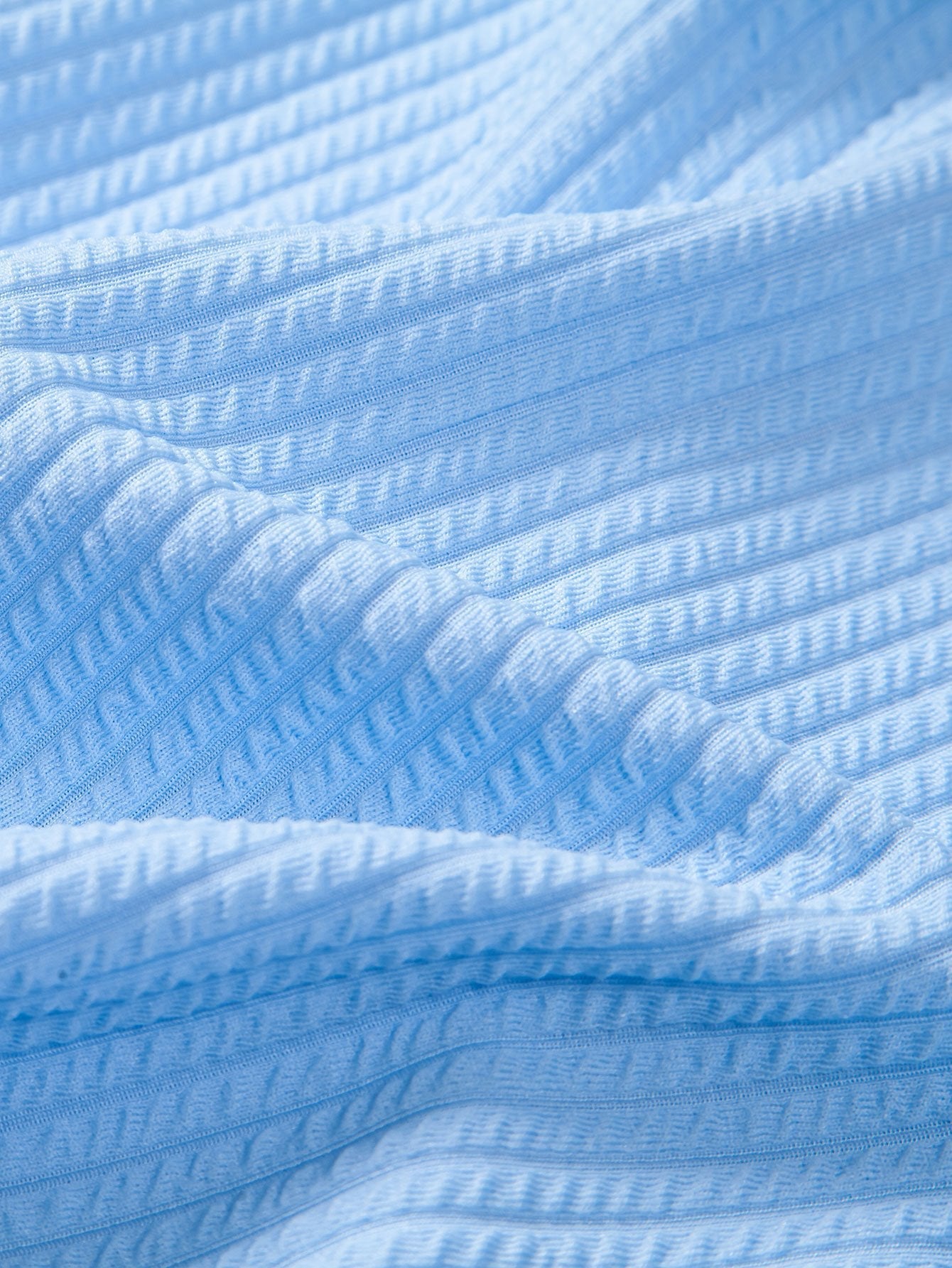 Ribbed Long Sleeve Polo Shirt