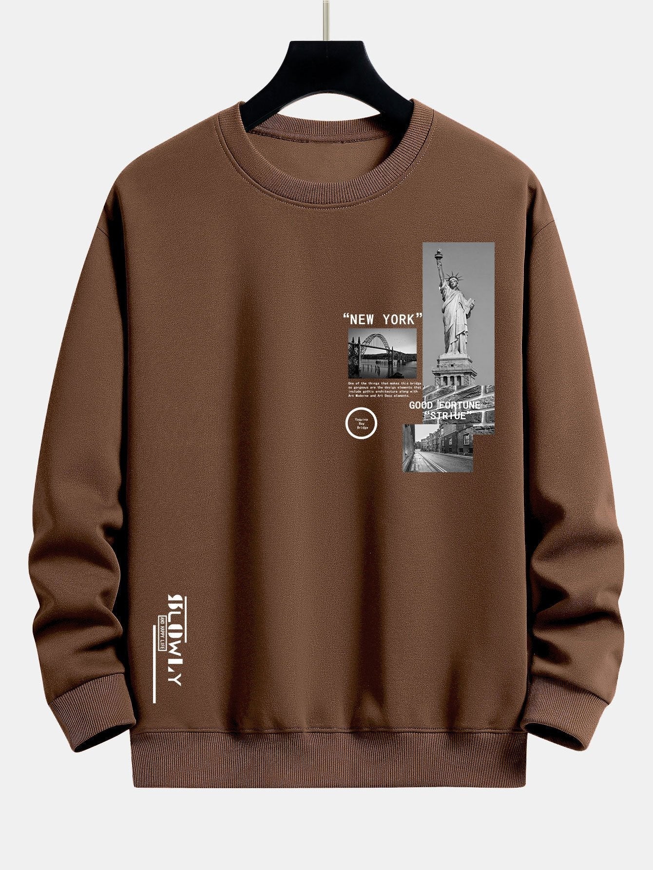 Relaxed Fit Sweatshirt Featuring New York Architecture Print