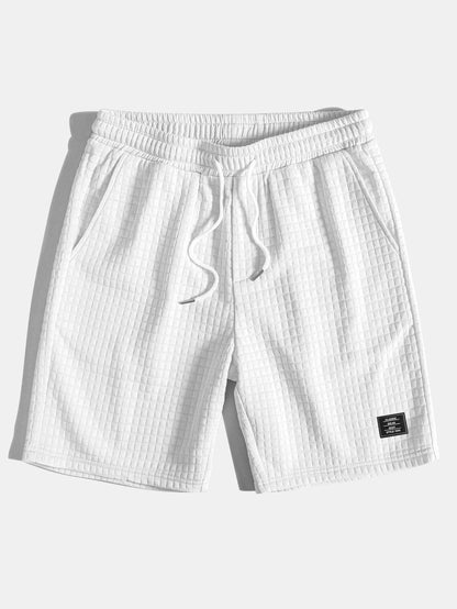 Drawstring Waffle Knit Shorts