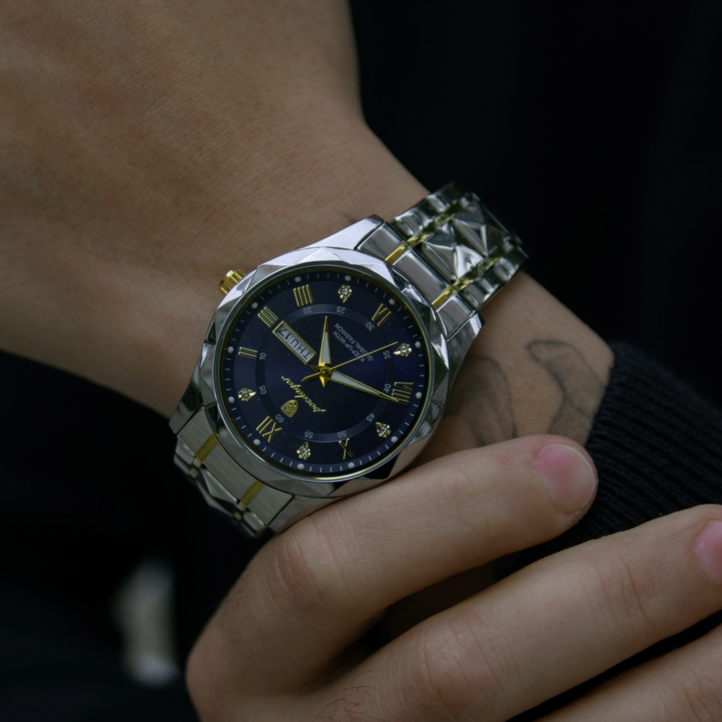 Reloj POEDAGAR de acero luminoso de 40 mm - Resistente al agua | Acero transferido 