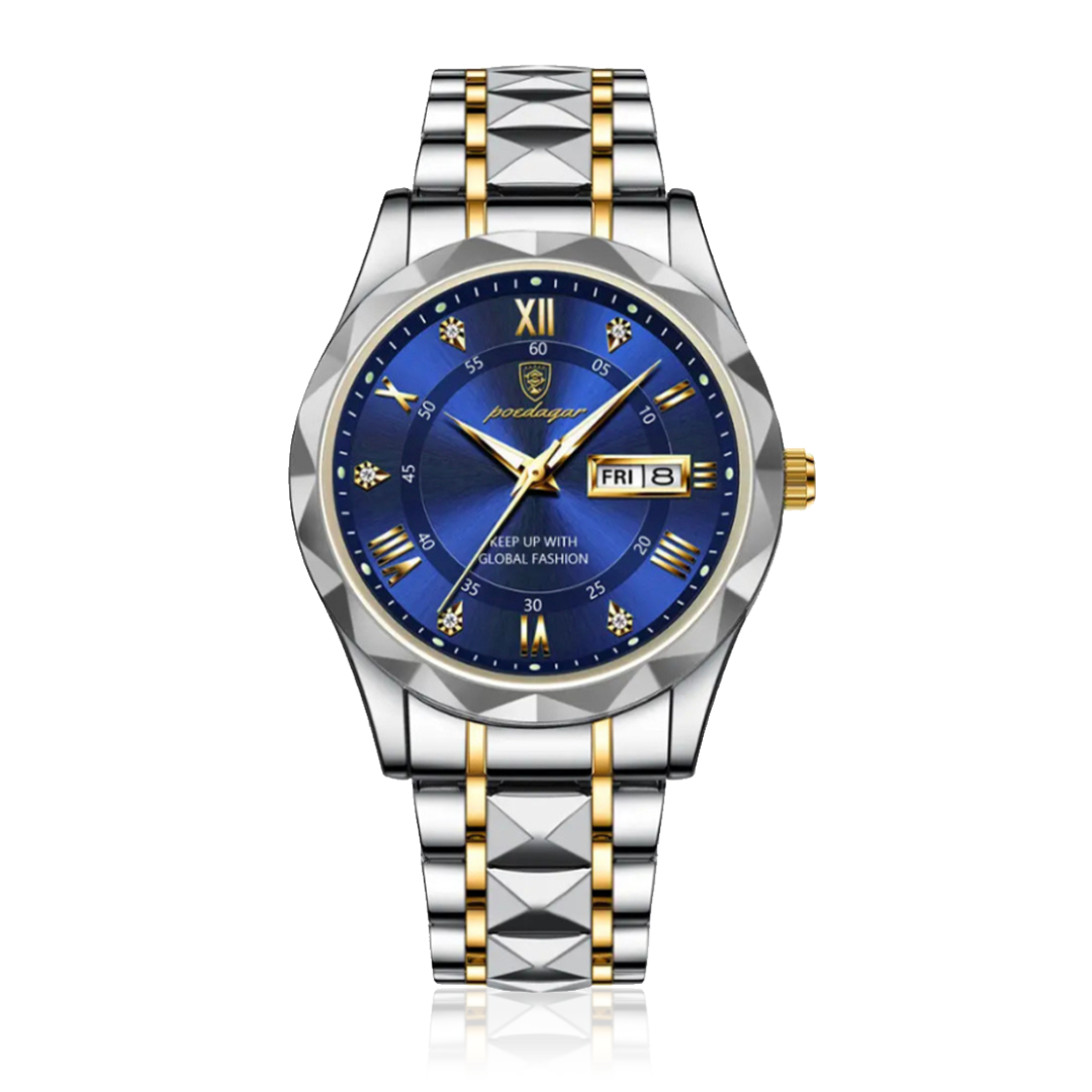 Reloj POEDAGAR de acero luminoso de 40 mm - Resistente al agua | Acero transferido 